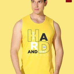 WOOSTRO Pack Of 2 Printed Super Combed Cotton Gym Vests VWS26(HARD YELLOW)(98 MAROON)-picture-28