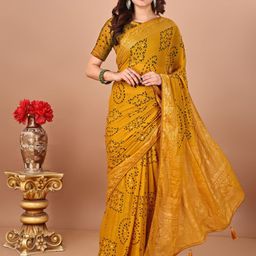 LeeliPeeri Designer Bandhani Zari Poly Chiffon Bandhani Saree-picture-16