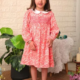 Nauti Nati Floral Print Peter Pan Collar Puff Sleeve Empire Dress-image-61