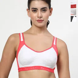 LILY Pack Of 4 Colourblocked Full Coverage Workout Bra-18