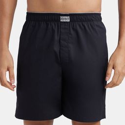 Jockey Mid-Rise Pure Cotton Boxers MC10-0105-BLACK-56