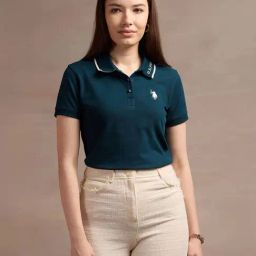 U.S. Polo Assn. Blue Logo Print Polo T-Shirt-image-49