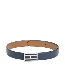 Tommy Hilfiger Colten Navy & Tan Leather Reversible Belt for Men-image-41
