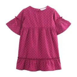 Beebay Kids Maroon Cotton Printed Dress-image-19