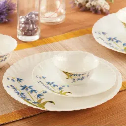 Larah by Borosil Lavender 19 Piece Opalware Dinner Set-1