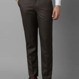 Louis Philippe Brown Slim Fit Trousers-image-14