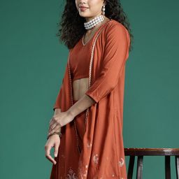 Sangria Solid Co-Ords with Shrug-56