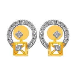 P.C. Chandra Jewellers 14KT (585) Yellow Gold and Diamond Stud Earrings for Women-image-76
