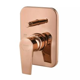Parryware 3 - Inlet Diverter Upper Trim Praseo Deep Rose Gold Chrome Finish, G5884A4-image-48