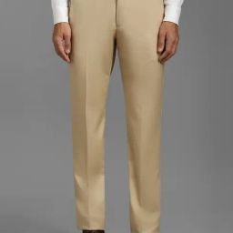 Louis Philippe Beige Slim Fit Trousers-image-68
