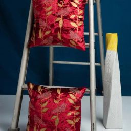 HOSTA HOMES Red Velvet Cushion Covers - Set of 2-image-56