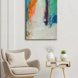 999store Beige & Green Abstract Wall Canvas Painting For Living Room-image-27