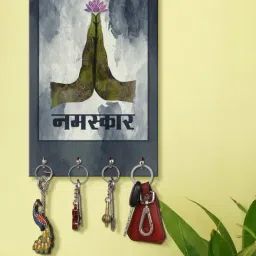 999Store Grey & Green MDF Decorative Wall Mount Key Holder - Set of 1-13