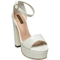 Flat N Heels Women's White Ankle Strap Sandals-image-59