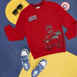Pantaloons Junior Red Cotton Printed Full Sleeves Sweatshirt-image-37