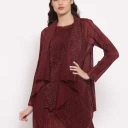 Lela Maroon Full Sleeves Shrug-picture-39
