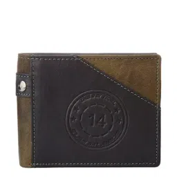 The Vertical Alpine Brown Casual Leather Bi-Fold Wallet for Men-16
