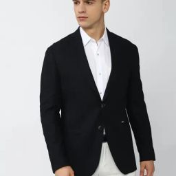 Van Heusen Black Notched Lapel Blazer-image-64