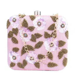 NR by Nidhi Rathi Pink Fabric Clutch-35