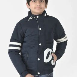 Crimsoune Club Kids Navy & White Printed Full Sleeves Jacket-32