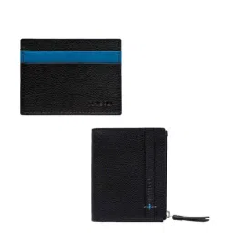 Mai Soli Black & Blue Leather Wallet & Card Holder Gift Set-image-87