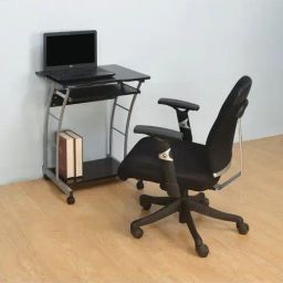 Nilkamal Leo Black & Walnut Engineered Wood Computer Table-picture-0