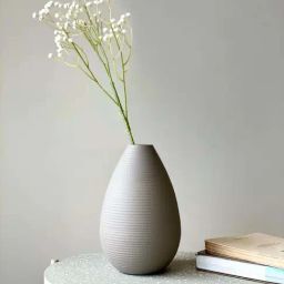 Mason Home Amphora Light Grey Aluminium Oval Medium Vase-image-26