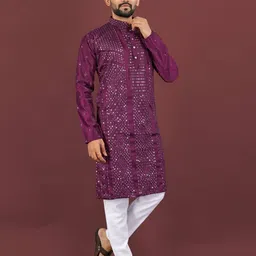 ATOXIC Men Maroon Kurtas-picture-46