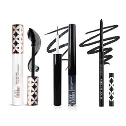 Just Herbs Naynam 2-In-1 Kohl Kajal 0.3g+ Liquid Eyeliner 2.5ml+ Volume Boost Mascara 8ml-29