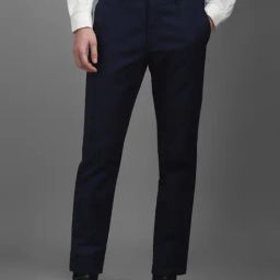 Louis Philippe Navy Slim Fit Trousers-image-92