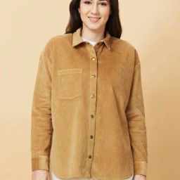 Being Human Beige Relaxed Fit Shirt-picture-22