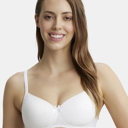 Jockey Wirefree Padded Medium Coverage Lace Styling Tshirt Bra-1723-43