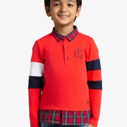 Ed-A-Mamma Boys Red Cotton Printed T-Shirt-image-32