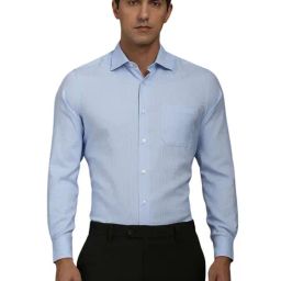 Louis Philippe Blue Regular Fit Solid Shirt-image-39