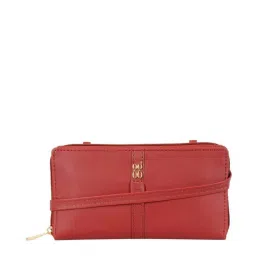 Baggit Red Solid Zip Around Wallet for Women image 1