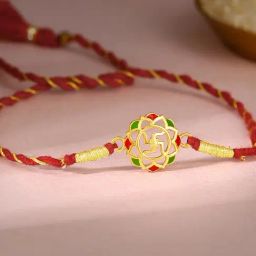 GIVA Golden Classic Swastik Rakhi-12