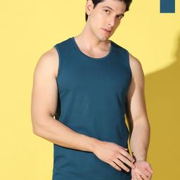 WOOSTRO Men Pack Of 2 Typography Sleeveless Printed Slim Fit T-shirt-image-95