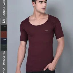 Dollar Bigboss Assorted Cotton Regular Fit Vest - Pack Of 5-picture-14