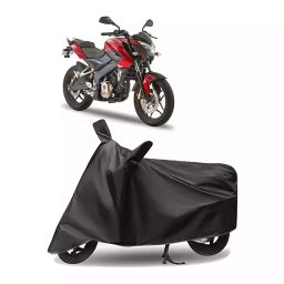 Auto Pearl Polyester Two Wheeler Cover for Bajaj Pulsar 200NS FI (Grey)-image-95