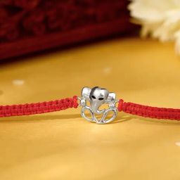 GIVA Silver Gajanana Rakhi-image-72