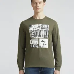 Pepe Jeans Leaf Green Slim Fit Printed T-Shirt-picture-12