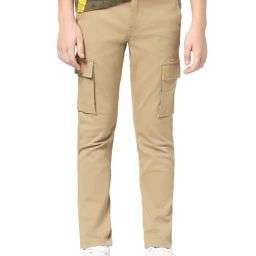 Jack & Jones Junior Beige Straight Fit Cargo Pants-image-66