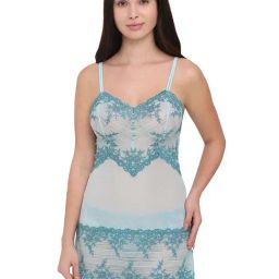 Wacoal Turquoise Blue Lace Babydoll Chemise-picture-37