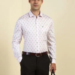 Allen Solly White Cotton Slim Fit Printed Shirt-image-71