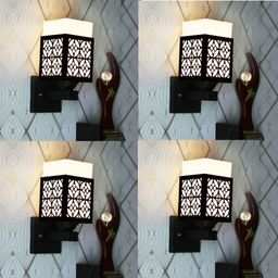 Gojeeva Black Wood Square Shaped Wall Lamp-picture-24