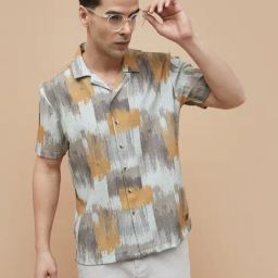 Code By Lifestyle Multicolored Regular Fit Printed Shirt-23
