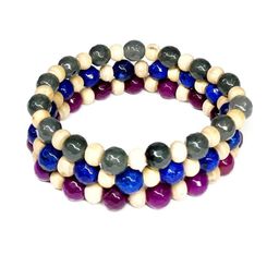 Divine souvenirs Set Of 3 Unisex Artificial Beaded Elasticated Bracelets image 1