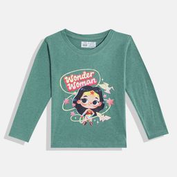 Eteenz Girls Wonder Woman Printed Pure Cotton T-shirt-image-36