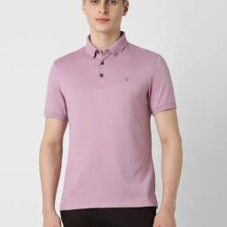 Van Heusen Purple Regular fit Solid Casual Polo T-Shirt-image-41