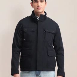 U.S. Polo Assn. Blue Regular Fit Jacket-image-85